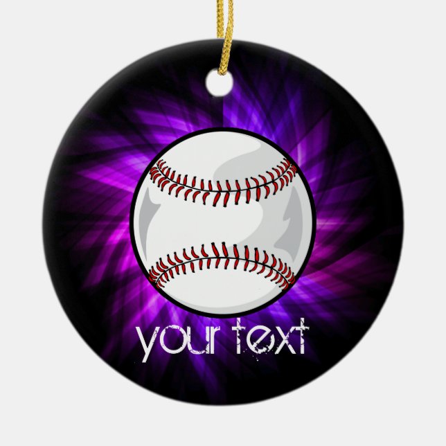 Ornement En Céramique Baseball en peluche; softball (Devant)