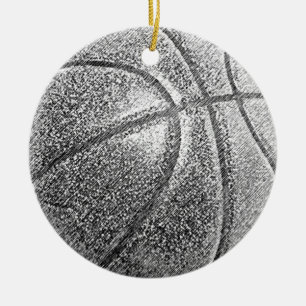 Ornement En Céramique Basket-ball avec effet crayon