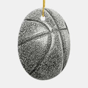 Ornement En Céramique Basket-ball avec effet crayon