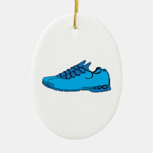 Ornement En Céramique Baskets bleus