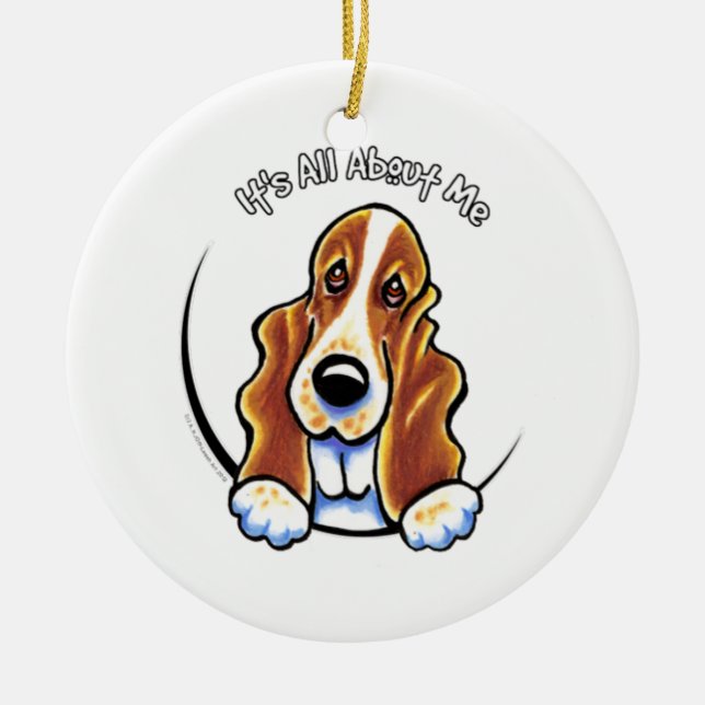 Ornement En Céramique Basset Hound IAAM (Devant)