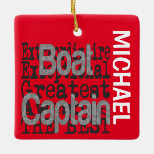 Ornement En Céramique Bateau Capitaine Extraordinaire CUSTOM