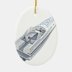 Ornement En Céramique Bateau de vitesse d'en haut