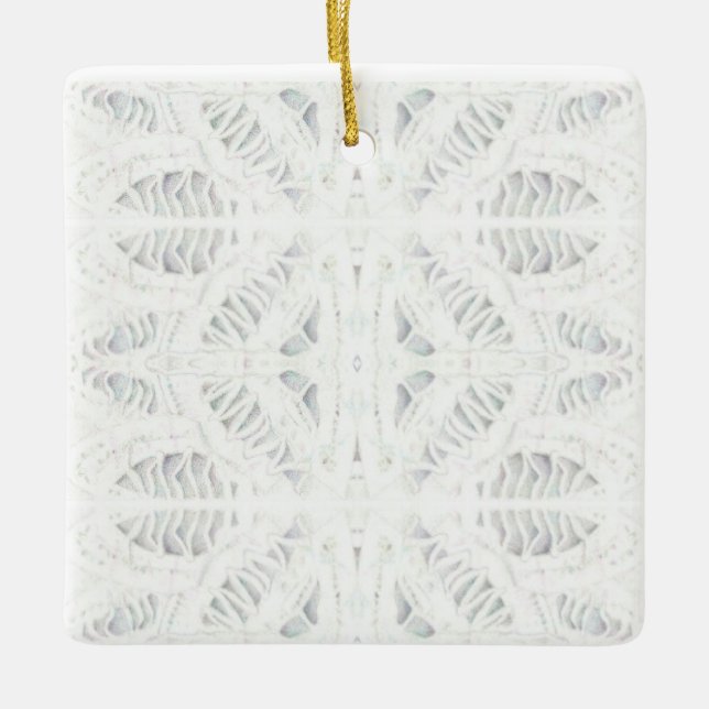 Ornement En Céramique BATTENBURG LACE Carré en céramique (Devant)