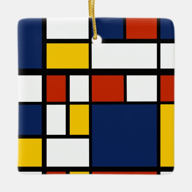 Ornement En Céramique bauhaus motif peinture géométrique abstraite mo (Devant)