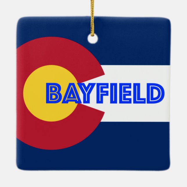 Ornement En Céramique Bayfield Colorado (Dos)