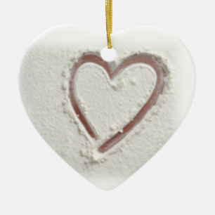 Ornement En Céramique Beach Heart of Sand Mariage