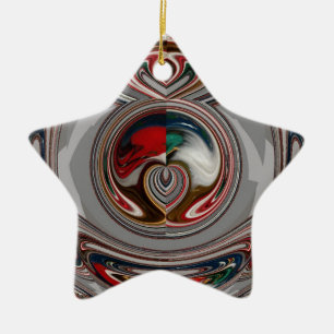 Ornement En Céramique Beaux Coeurs de Noël Fêtes Couleurs de saison