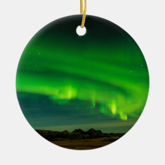 Ornement En Céramique Beaux feux verts Islande nord (Devant)