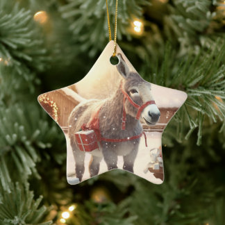 Ornement En Céramique Bébé Donkey Family Orament, Amateurs d'âne Cadeaux