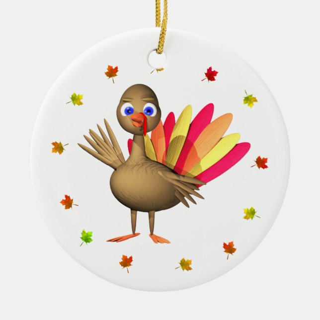 Ornement En Céramique Bébé Turquie de thanksgiving (Devant)