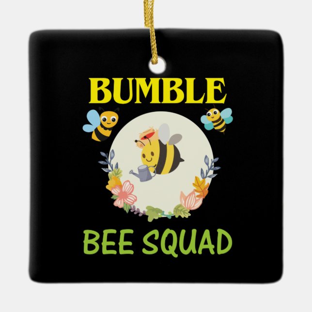 Ornement En Céramique Beekeeper Art Bumble Bee Squad (Devant)