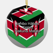 Belle Belle Cube Kenyane Drapeau avec salutation