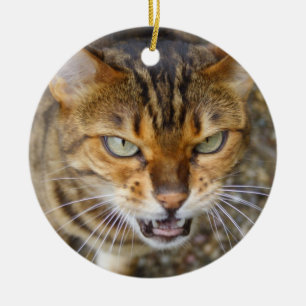 Ornement En Céramique Belle Chat Bengale