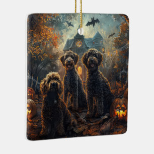 Ornement En Céramique Bernedoodle Nuit d'Halloween Délice Canin