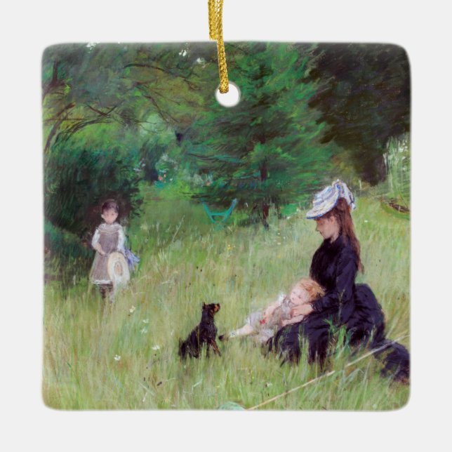 Ornement En Céramique Berthe Morisot - Dans un parc (Devant)