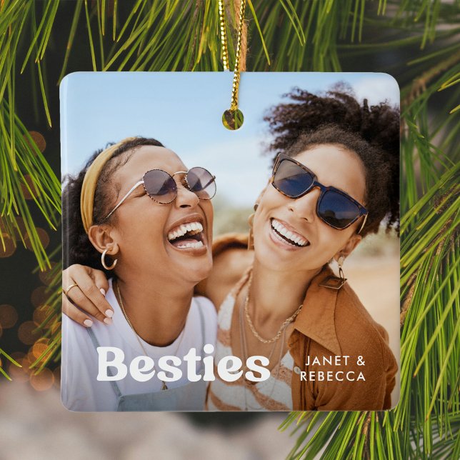 Ornement En Céramique Besoins amusants Photo et nom/s Keepsaké Cadeau (Créateur téléchargé)