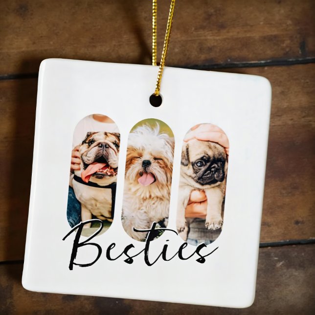 Ornement En Céramique Besties Animal simple moderne Jouer Trois photos (Créateur téléchargé)