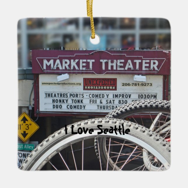 Ornement En Céramique Bicyclettes au théâtre (Devant)