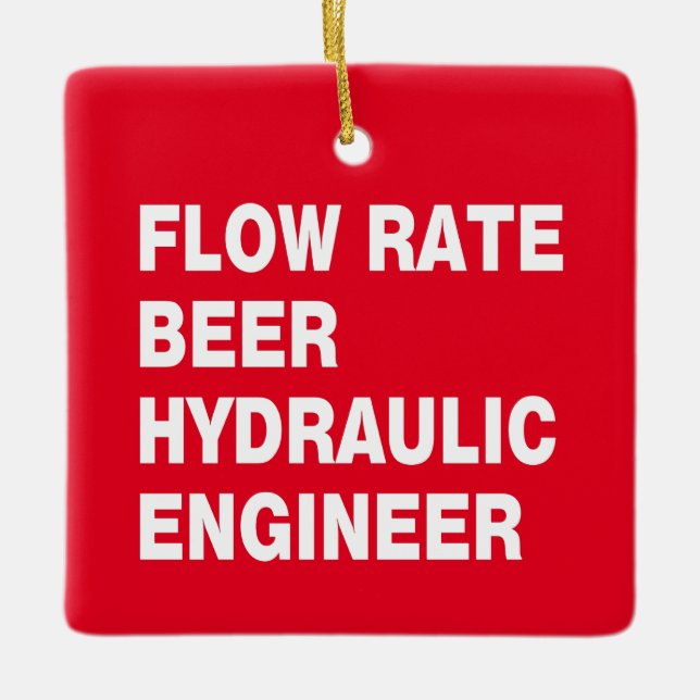 Ornement En Céramique Bière d'ingénieur hydraulique (Devant)