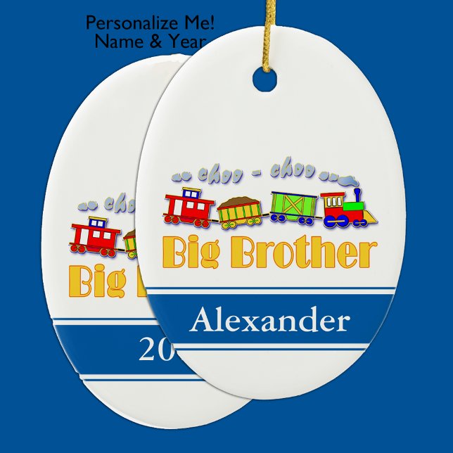 Ornement En Céramique Big Brother Choo Choo Train (Créateur téléchargé)
