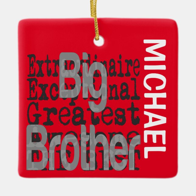Ornement En Céramique Big Brother Extraordinaire CUSTOM (Devant)