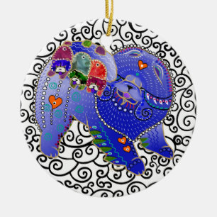 ORNEMENT EN CÉRAMIQUE BINDI CHOW FAMILLE ORNAMENT