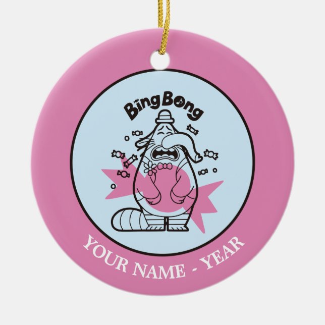 Ornement En Céramique Bing Bong Cry Candy Ajouter Votre Nom (Devant)