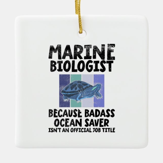 Ornement En Céramique Biologiste marin Biologie marine (Devant)