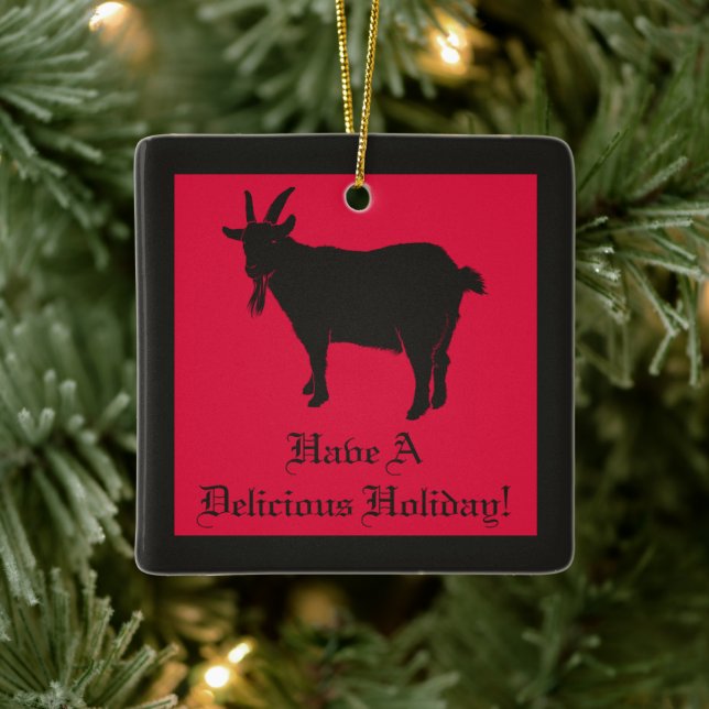 Ornement En Céramique Black Chèvre noir Phillip délicieux Noël (Arbre)