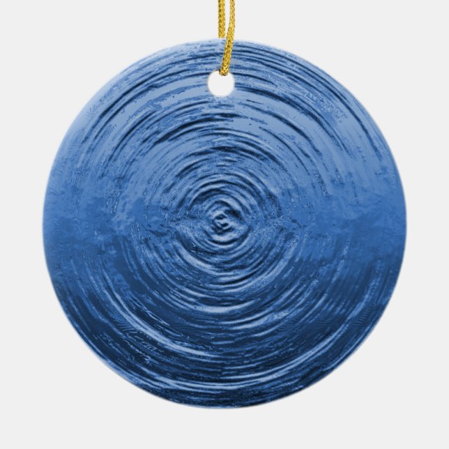 Ornement En Céramique Bleu onduleur (Devant)