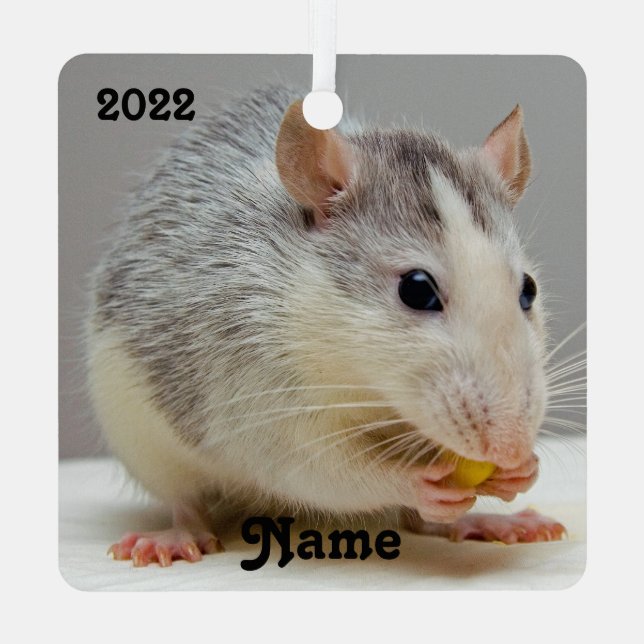 Ornement en céramique bleu roan personnalisé (Verso)