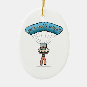 Ornement En Céramique Blonde Girl Sky Diver