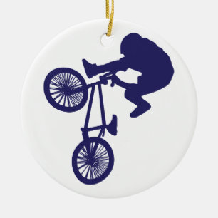 Ornement En Céramique BMX Biker
