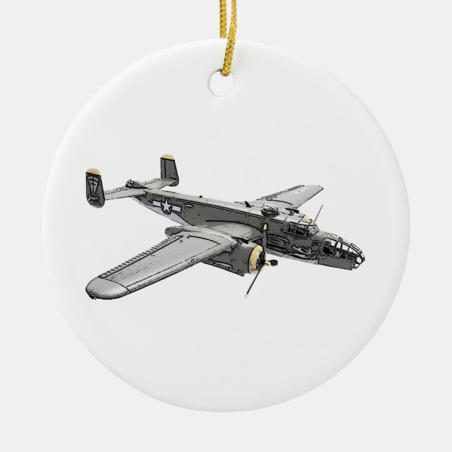 Ornement En Céramique Bombardier nord-américain de B-25 Mitchell (Devant)