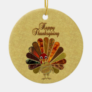 Ornement En Céramique Bon thanksgiving coloré Turquie