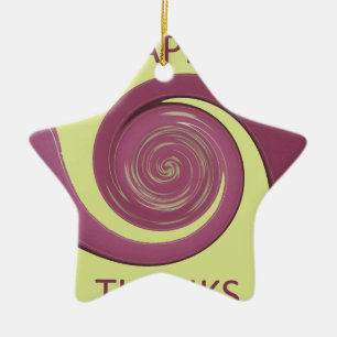 Ornement En Céramique Bon thanksgiving Golden Jaune tourbillon design.pn