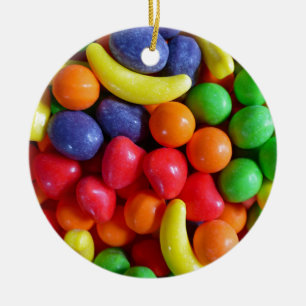 Ornement En Céramique Bonbons colorés en forme de fruits