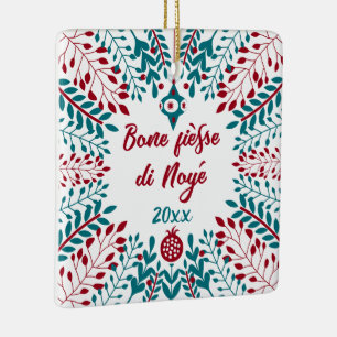 Ornement En Céramique Bone fièsse di Noyé, Salutation de Noël wallonne