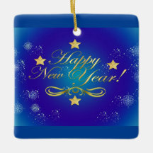 Bonne année Carré Ornament