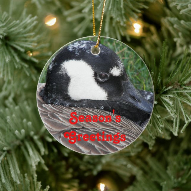 Ornement En Céramique Bonnes Fêtes Canada Goose Holiday (Arbre)