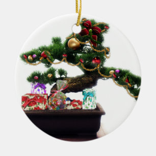 Ornement En Céramique Bonsai Christmas Tree