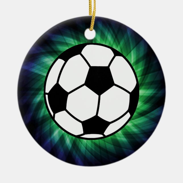Ornement En Céramique Boule de football (Devant)