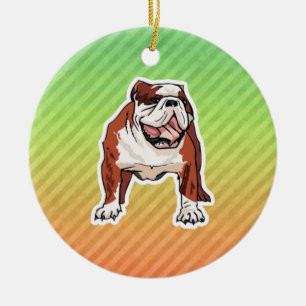 Ornement En Céramique Bouledogue