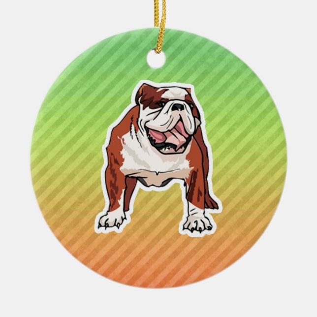 Ornement En Céramique Bouledogue (Devant)
