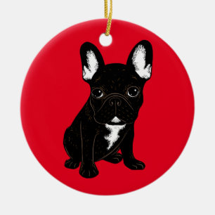 Ornement En Céramique Bouledogue français Brindle