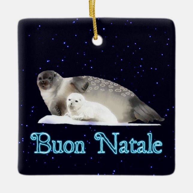 Ornement En Céramique Bouon Natale - Sceau annelé (Devant)