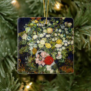 Ornement En Céramique Bouquet de fleurs dans un vase de Vincent Van Gogh