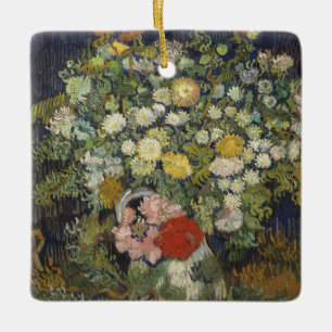Ornement En Céramique Bouquet de Vincent van Gogh   des fleurs dans un