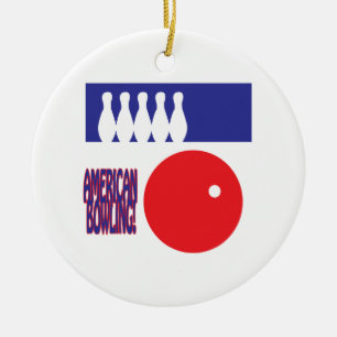 Ornement En Céramique Bowling américain